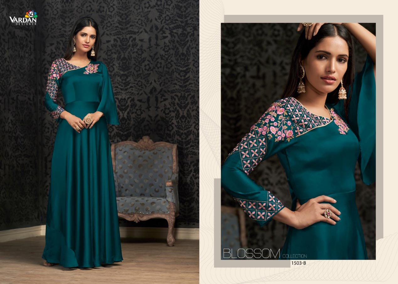 Navya Gold Vol-15 Vardan Designer Georgette Gowns Navya Gold Vol-15 Vardan Designer Georgette Gowns